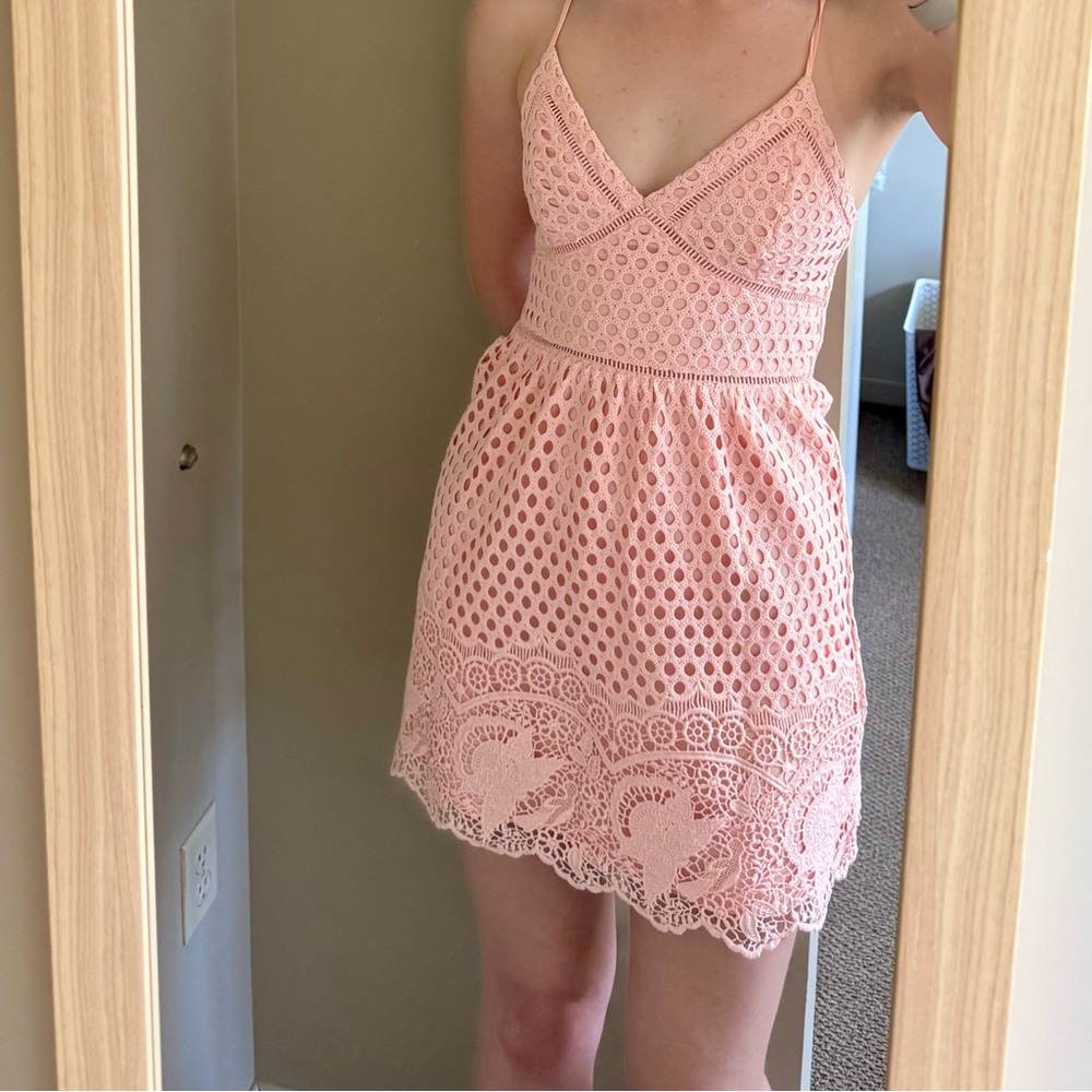 Abercrombie & Fitch Peach Lace Dress